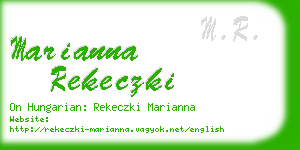 marianna rekeczki business card